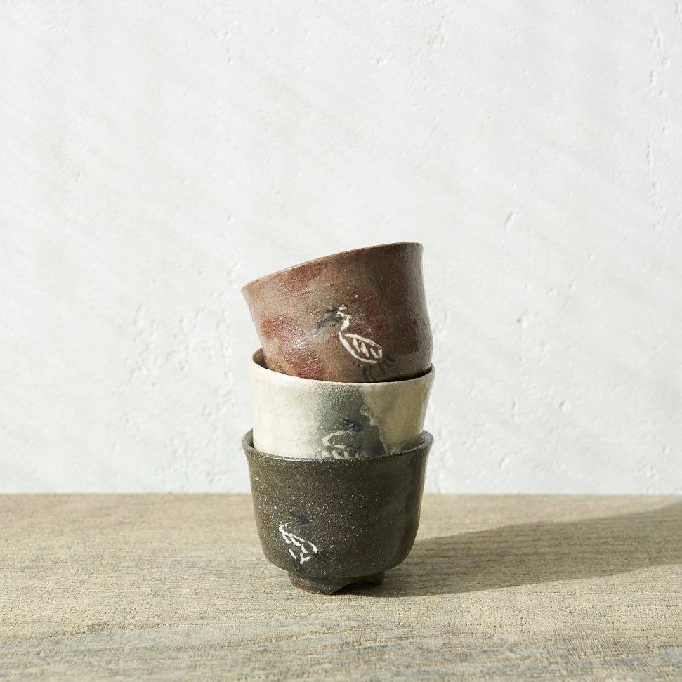 Buncheong crane cup